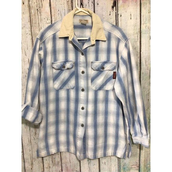 Vintage Union Bay Heavyweight Denim with Corduroy Collar Men’s Shirt Size Medium - Picture 13 of 15